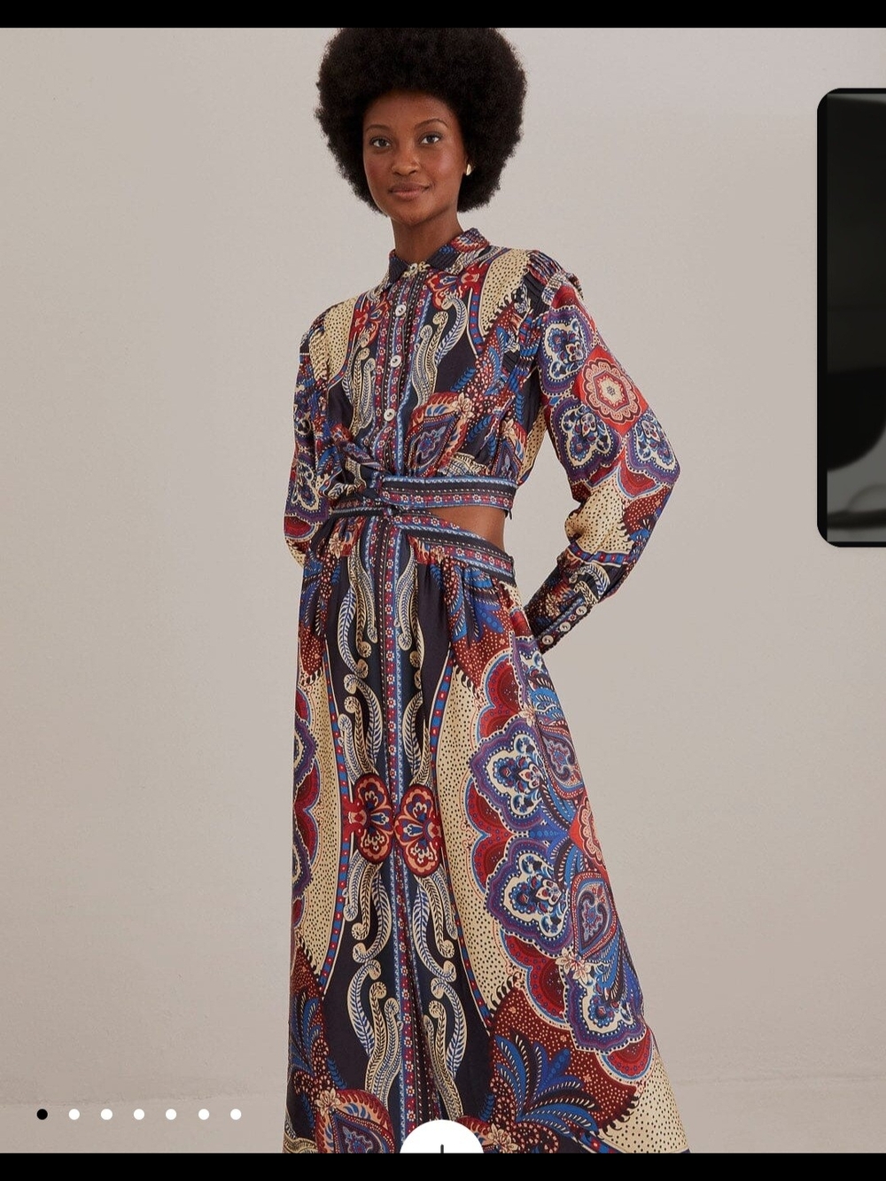 FARM Rio Energy Scarf Multicolor Cutout Maxi Dress